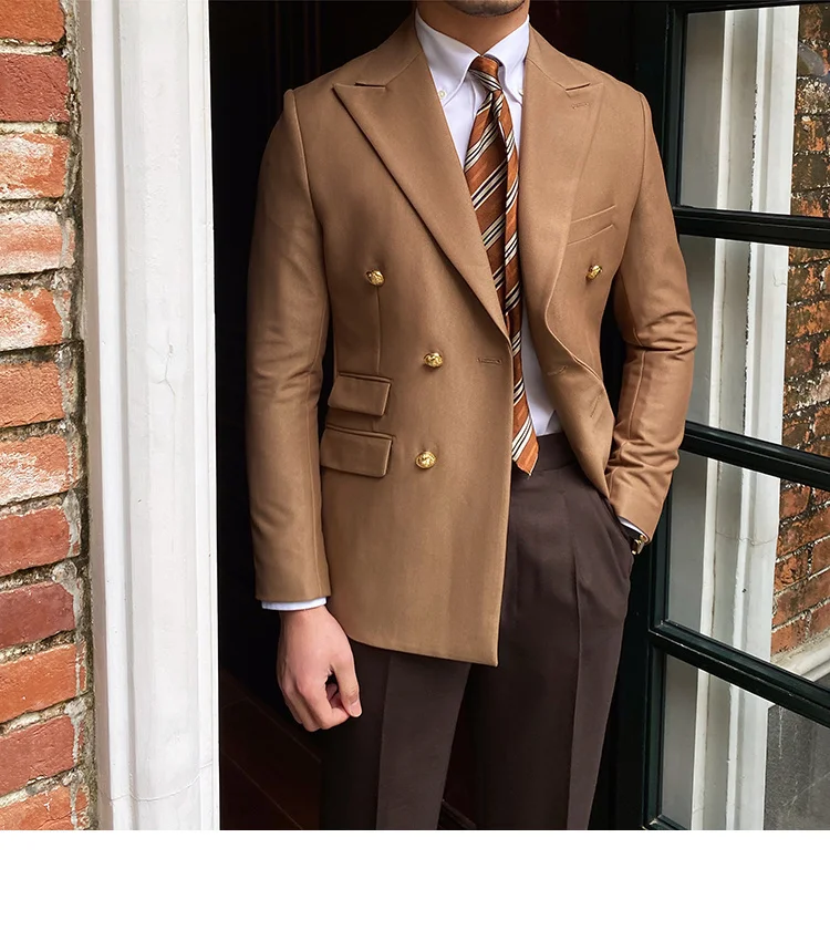 Double breasted slim fit blazer jacket - Image 3