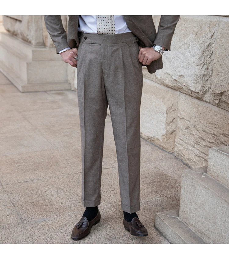 Men's solid color wedding and business suit set - Image 7