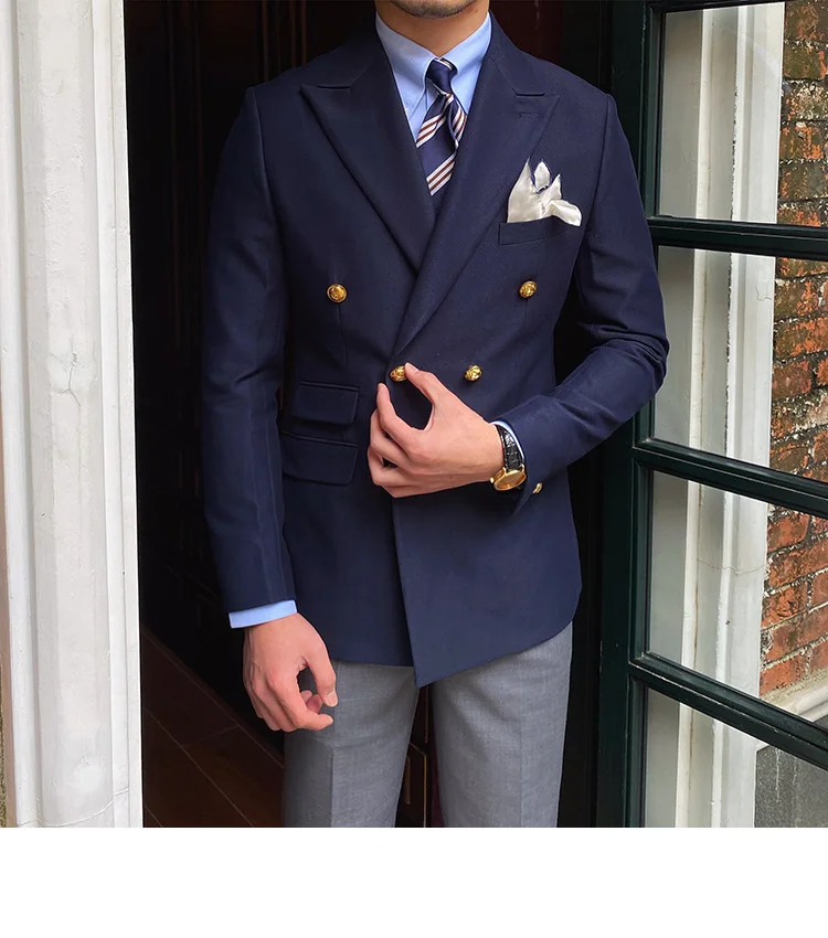 Double breasted slim fit blazer jacket - Image 7