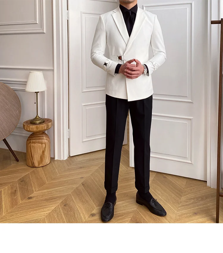 Metal buckle blazer for party and wedding - Image 9