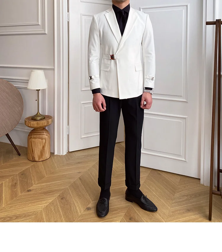 Metal buckle blazer for party and wedding - Image 8