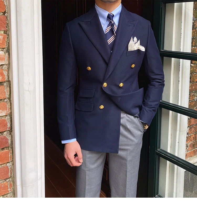 Double breasted slim fit blazer jacket - Image 5