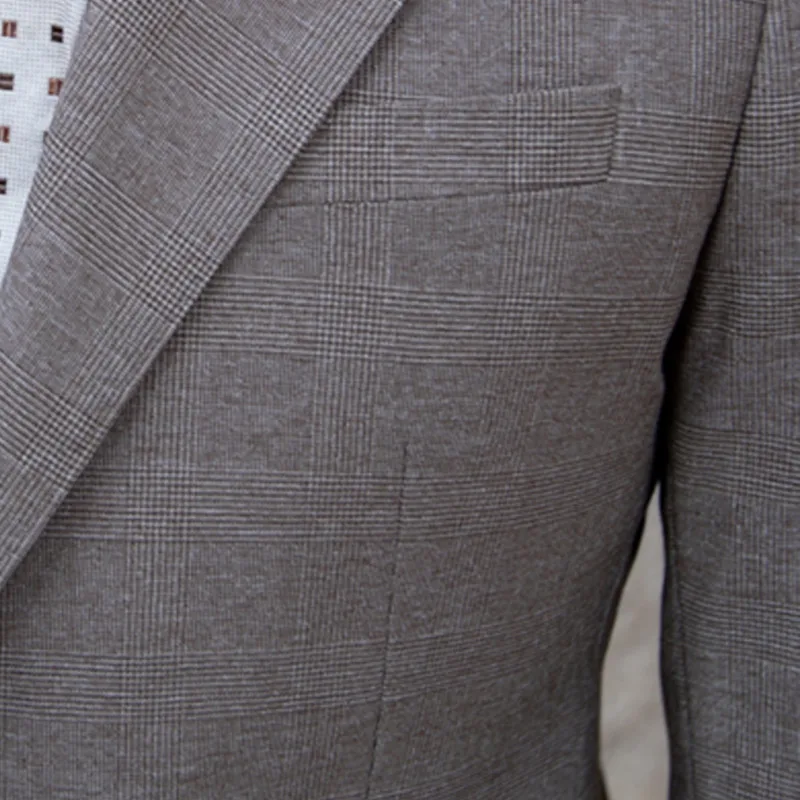 Men's solid color wedding and business suit set - Image 2