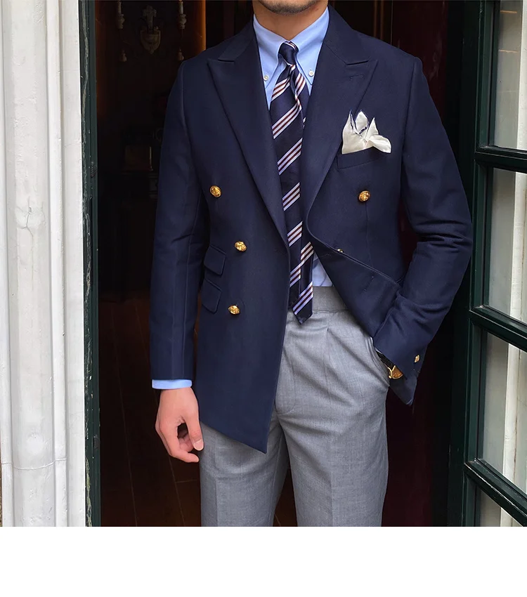 Double breasted slim fit blazer jacket - Image 2