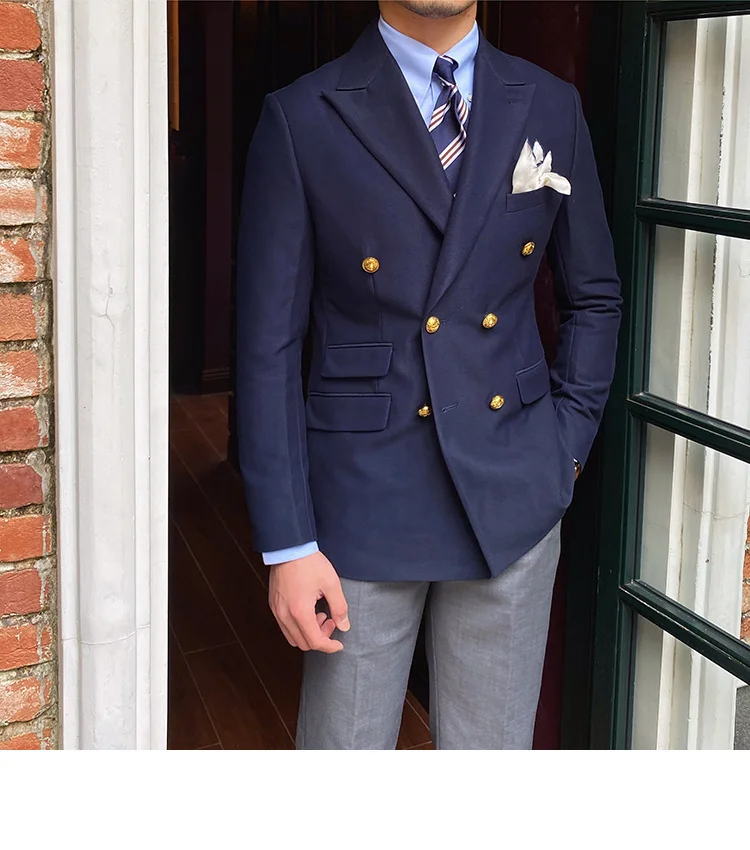 Double breasted slim fit blazer jacket - Image 3