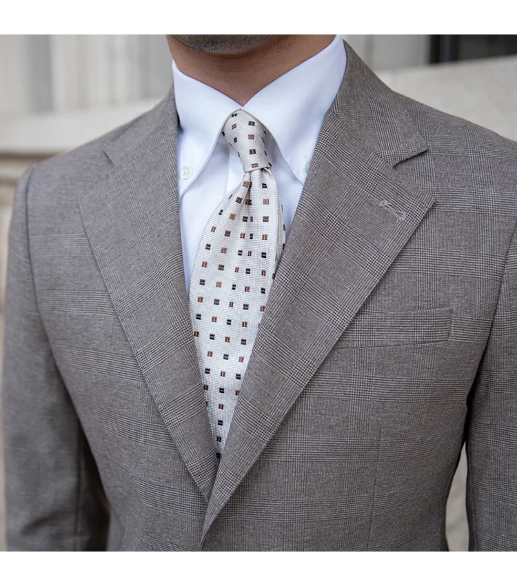 Men's solid color wedding and business suit set - Image 4