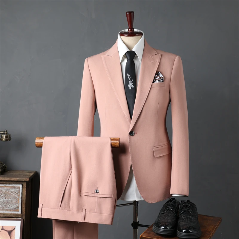 Men's High-Class Slim-Fit Two-Piece Dress Suit Professional Business or Wedding Casual Pants Gentleman's Elegant Style - Image 10