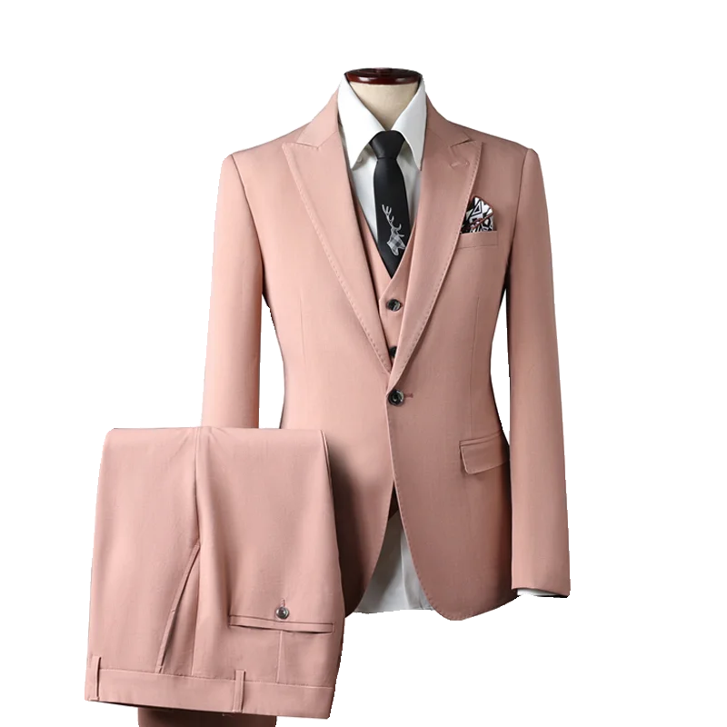 Men's High-Class Slim-Fit Two-Piece Dress Suit Professional Business or Wedding Casual Pants Gentleman's Elegant Style - Image 9