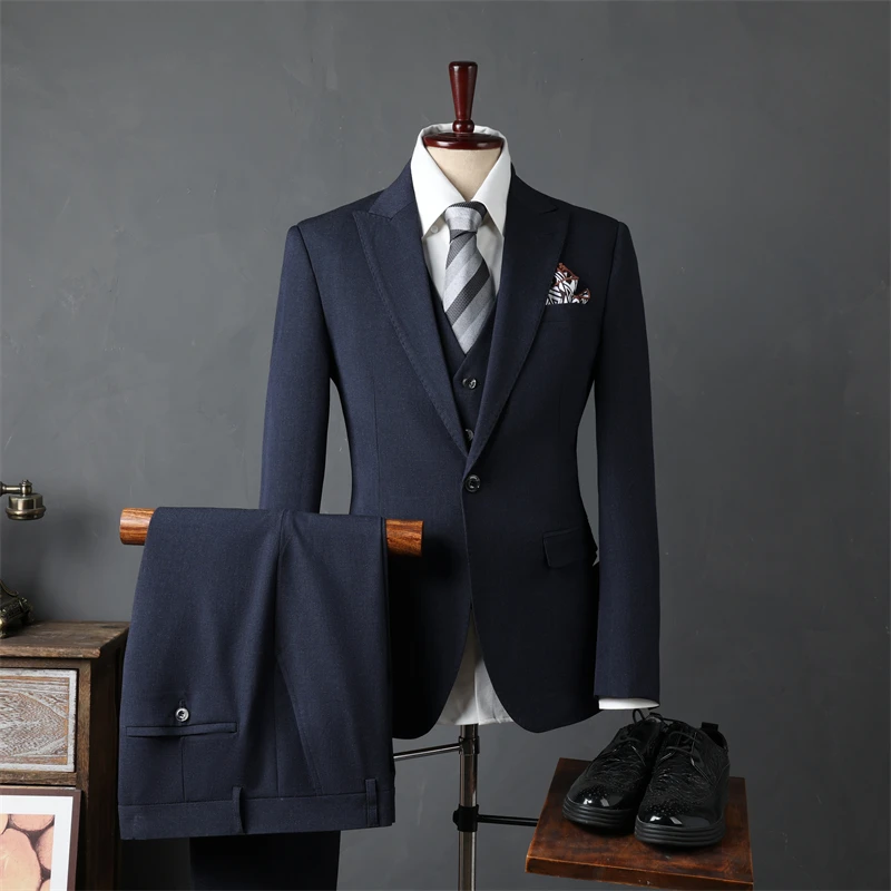 Men's High-Class Slim-Fit Two-Piece Dress Suit Professional Business or Wedding Casual Pants Gentleman's Elegant Style - Image 8